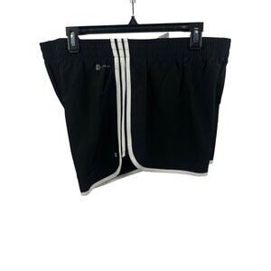 Adidas NWT Women's Running Shorts XL3 Black White Striped M20 Short Sporty